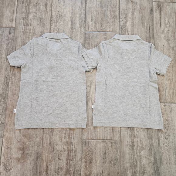 Gap Kids Polo Shirt Lot of 2 Boys XS Gray Uniform Short Sleeve School Basics - Picture 6 of 7